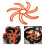 2Pcs Silicone Riding Protector Breathable Orange Padding 10