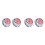 4Pcs Stylish Red Ring Watch Mini Time Display for Women 2
