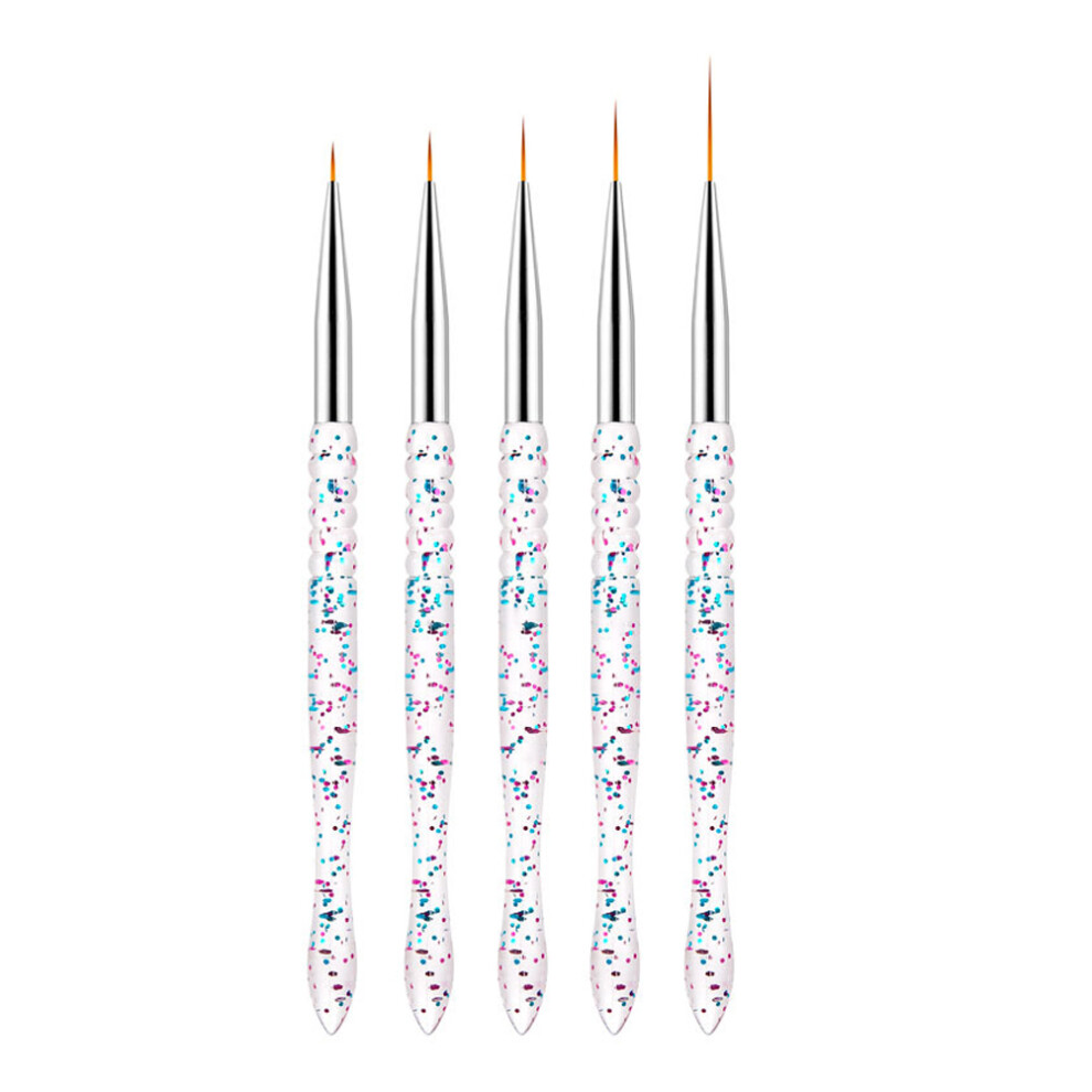 Ohphcall 2 Pieces Pull Pen Professional Nail Art Brushes Manicure Diy Drawing
