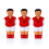 9pcs plastic table football men replacement parts red 1