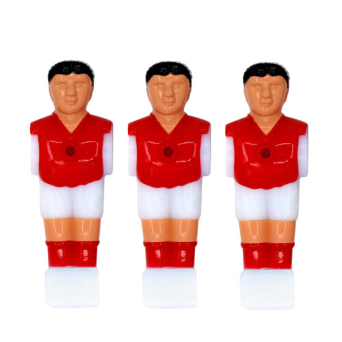 9pcs plastic table football men replacement parts red