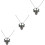 3 Sets Metal Bull Head Pendant Key Crafts Abalone Shellfish 4