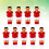 9pcs plastic table football men replacement parts red 6