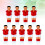 9pcs plastic table football men replacement parts red 7