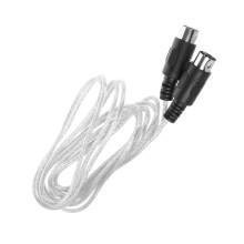 3Pcs Copper Midi Keyboard Connecting Cable Black 5-Pin Extension Cord