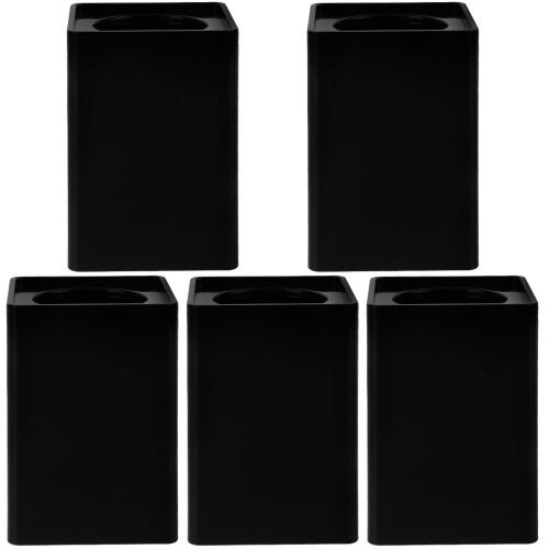 5Pcs Black Plastic Mic Flag Cube Compatible Microphone Holder Cover 2