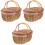 3Pcs Picnic Basket With Handles And Lid Wicker Woven Rustic Storage 4