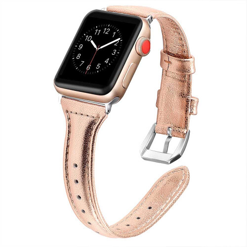 Συμβατό λουράκι Apple Watch, γνήσιο δέρμα, μοντέρνος σχεδιασμός, άνετη εφαρμογή για Apple