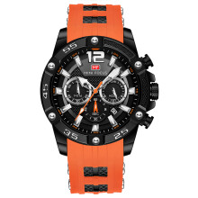 Orologio cronografo di lusso da uomo, quadrante multifunzionale con movimento al quarzo e protezione impermeabile fino a 30 metri, orologio sportivo