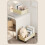 Καρότσι βιβλίων με ρόδες, σχεδιασμός διπλής όψης, μεγάλη χωρητικότητα, μικρός 7