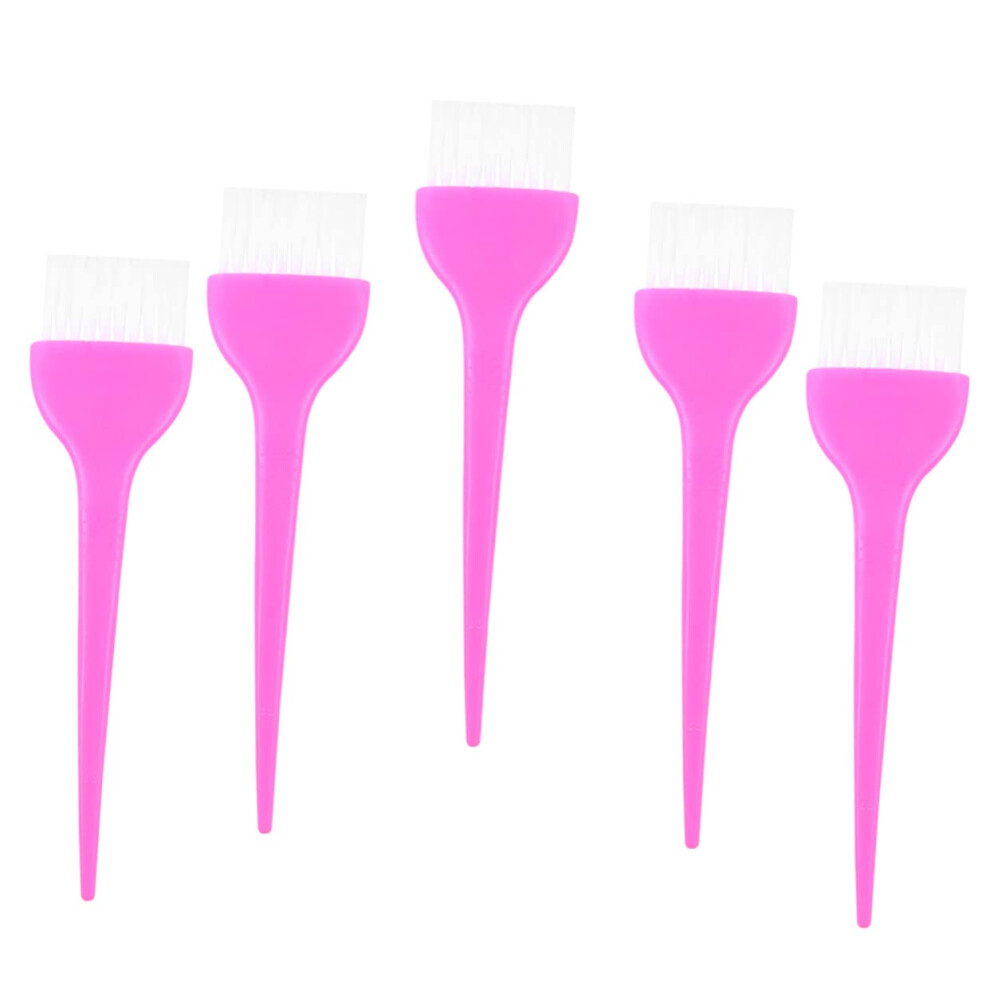 5pcs Hair Dye Brush Set with Ergonomic Grip for Precision Coloring at Home and Salon
