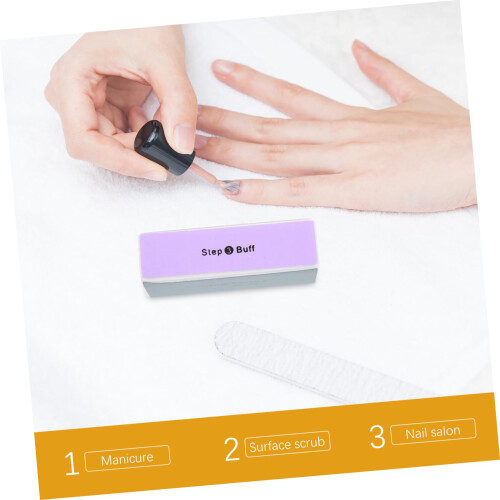 Healeved 3pcs MultiSided Nail Buffer Block for Smooth SalonQuality Finish, Random Colors 1