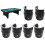 Pool Table Pockets Set 6pcs Standard Size Durable Plastic Billiard Table Replacement Parts Black 1