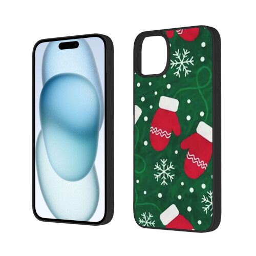 Feliz Natal! Capa para celular compatível com iPhone 15, capa protetora à prova de choque com PC + TPU para câmera dupla, compatível com iPhone 1