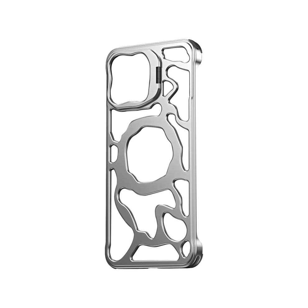 Frameless Phone Case Compatible With Iphone 16 Phone Case Minimalist Protective Shock Absorption Aerospace Grade Aluminum Shells (Aluminum ) Silver 9773935685895