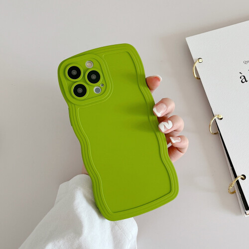 Capa para celular Washranp com moldura ondulada, cor sólida, resistente a impactos, proteção total e compatível com iPhone 14/14 Pro/14 Max/14