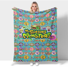 Nuova coperta My Singing Monsters, regalo per gli amanti dei videogiochi. Coperta in flanella morbida e leggera, ideale per ragazzi, per letto,