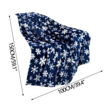 Tainini-utförsäljning! Julfilt i polyester, renfleece med snöflingor, mjuk och varm plysch 137x91 cm