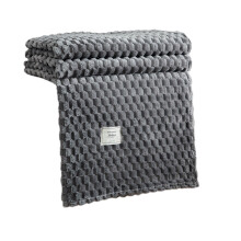 Mjuk fleecefilt 96x113 cm, luddig våffeltextur, mysig och lätt för soffa, bäddsoffa, användning året runt