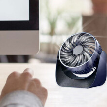 YANHAIGONG Mini asztali ventilátor, csendes, kefe nélküli turbina, 360-ban forgatható, hideg levegős, hordozható elektromos ventilátor