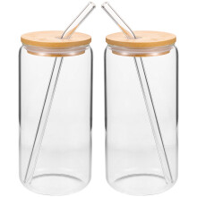 Bottiglie d'acqua in vetro (2 pezzi), compatibili con contagocce, tazze riutilizzabili per caffè e succhi di frutta, bicchieri da latte in vetro