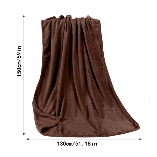 Manta de lã macia e quente, lisa e aconchegante, ideal para sofá e cama. 2