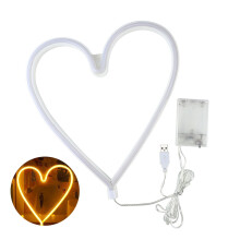 Luminária de LED Neon Decorativa Recarregável Welling em Formato de Coração para Declaração Romântica - Ideal para o Dia dos Namorados