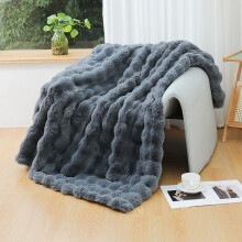 Fuskpälsfilt för soffa, fåtölj, bäddsoffa, vardagsrum, supermjuk, fluffig och fleece, varm, lurvig, fuzzy, vita filtar, kunglig höst/vinter A106