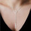 Colares e Pingentes > Colar Lariat Feminino com Corrente Circular e Pingentes (Prateado) 2