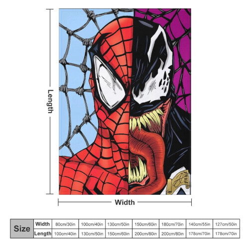Κουβέρτα Spiderman εξαιρετικά μαλακή βελούδινη, ζεστή, ελαφριά φλις άνετη φανέλα για 1