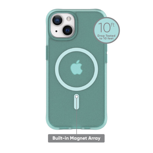 Capa para celular compatível com MagSafe para iPhone 14 Plus - Azul-petróleo fosco 1