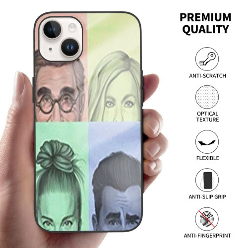 Capa para celular David-Alexis Johnny-Moira compatível com iPhone 14, capa de TPU para celular com câmera dupla. 2