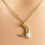 RSAMD Fashion Fire Opal Moon Crescent Κολιέ μενταγιόν Celestial Jewelry Δώρα-Χρυσό 2
