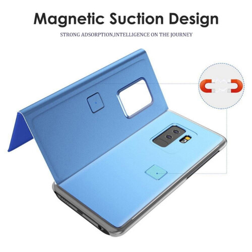 Capa de celular ultrafina com suporte flip e espelho inteligente, compatível com Samsung Galaxy S20FE/S20FE5G. 2