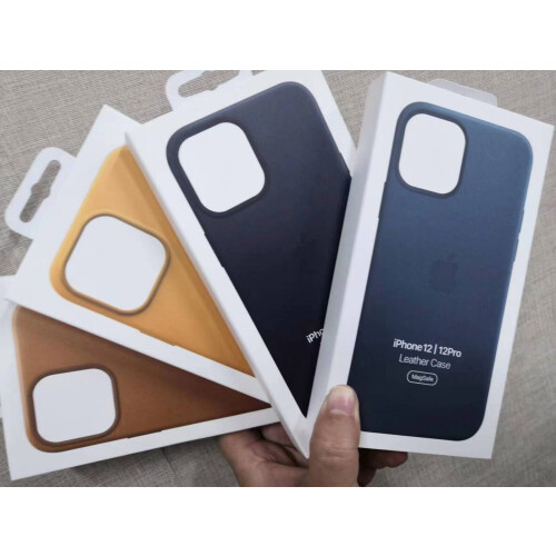 Capa de couro original compatível com iPhone 12 e 12 Pro Max com MagSafe. 1