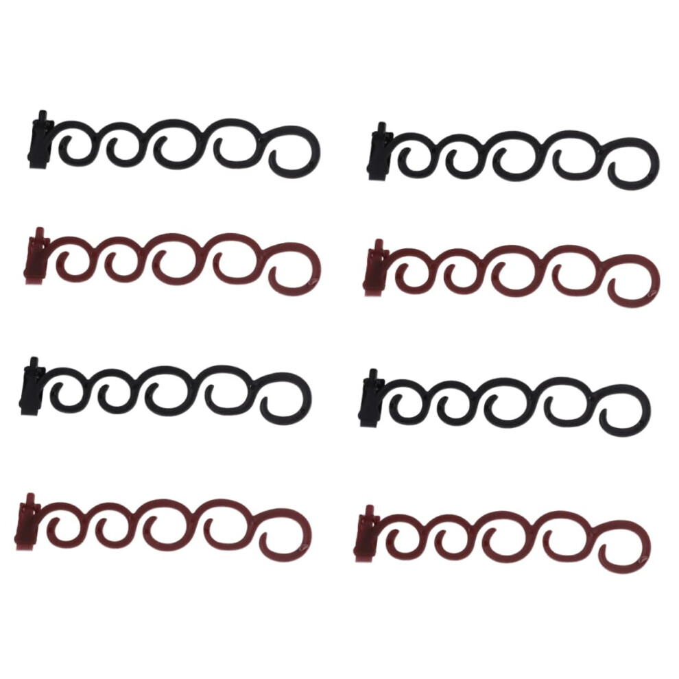 Unisex Hair Braiding Tool Set, French Braid Maker For Fast Styling, All Hair Types, 8 Pairs Clips