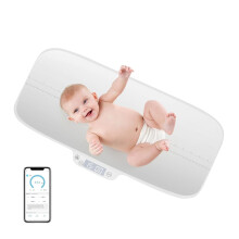 Babyvekt, multifunksjonell kjæledyrvekt med digital LED-skjerm, 4 veiemoduser, buet brett, gummiføtter, høy presisjon 0,1 oz, maks 30 kg