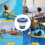 Distributeur flottant de chlore pour piscine EUDIDV, compatible avec les pastilles de chlore bromé. 5