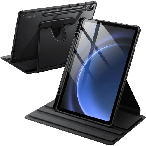 Capa giratória compatível com Samsung Galaxy Tab S9 FE de 10,9 polegadas / S9 de 11 polegadas (2023) com suporte para S Pen, rotação de 360 graus.