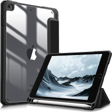 Hybrid Slim-skal kompatibelt med iPad Mini5 2019 / kompatibelt med iPad Mini4 - [Inbyggt pennhållare] Stötsäkert fodral med genomskinligt skydd