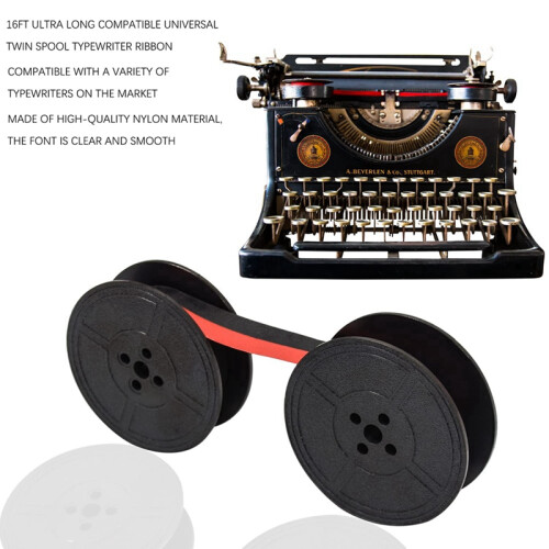 6 τεμάχια Universal Typewriter Κορδέλα Αντικατάστασης για Δίδυμη Κορδέλα Γραφομηχανής με 2