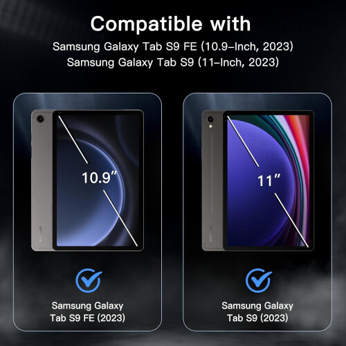 Capa giratória compatível com Samsung Galaxy Tab S9 FE de 10,9 polegadas / S9 de 11 polegadas (2023) com suporte para S Pen, rotação de 360 graus. 1