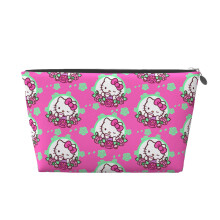 Cadeau voor kattenliefhebbers: klein make-uptasje van PVC-leer met zilveren rits, multifunctionele organizer voor vrouwen en meisjes, ideaal voor het
