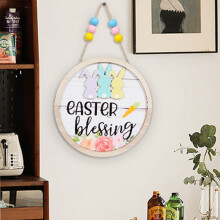 WinysinSpring Türschild „Frohe Ostern“ Dekoratives Türschild mit Anhänger Osterhase