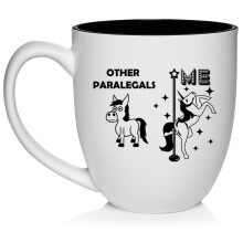 Paralegal Superstar Unicorn Funny Ceramic Coffee Mug Tea Cup Gift for Her, Him, Friend, Coworker, Wife, Husband (16oz White)
