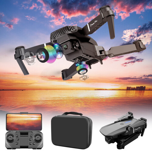 EQWLJWE Πτυσσόμενο Drone με Κάμερα HD 1080P, Διατήρηση Υψομέτρου FPV, Λειτουργία Headless,