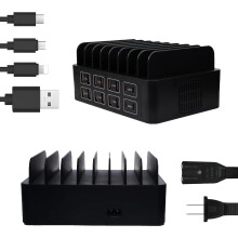 Φορτιστής τοίχου 16 θυρών, φορτιστής 200W (12 θύρες USB + 4 θύρες USB-C), πολλαπλός σταθμός