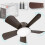 Socket Fan Light Ceiling Fans with Lights and Remote 17inch 1