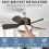 Socket Fan Light Ceiling Fans with Lights and Remote 17inch 2
