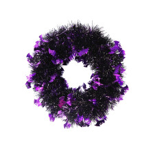 Couronne d'Halloween artificielle sur le thème de l'horreur, couleurs vives, résistante à la décoloration (installation facile, décoration
